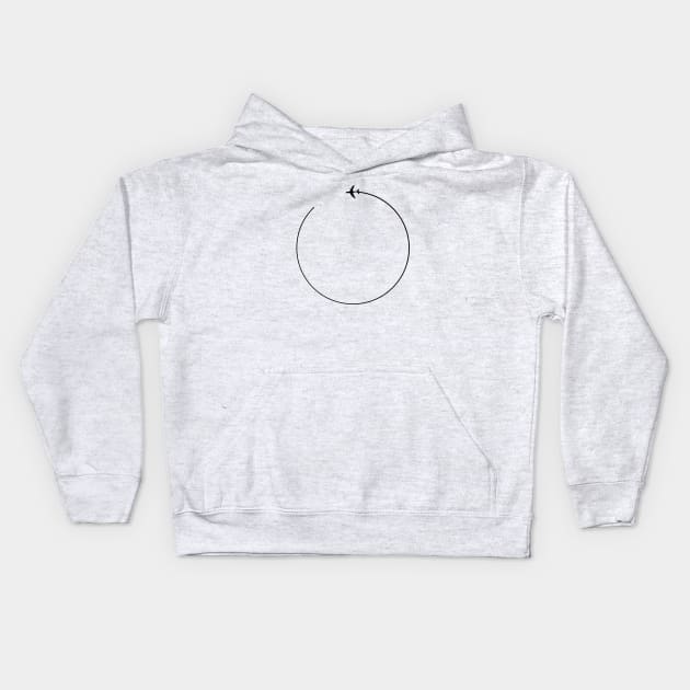 Circular Travel Kids Hoodie by Minimal Bear